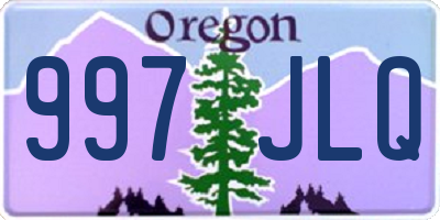 OR license plate 997JLQ