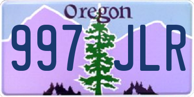 OR license plate 997JLR