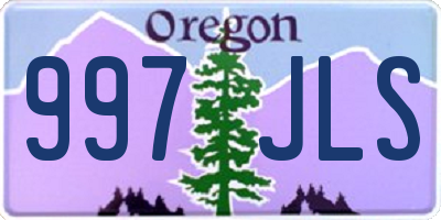 OR license plate 997JLS