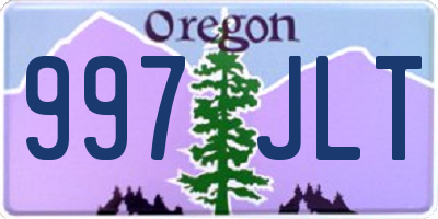 OR license plate 997JLT