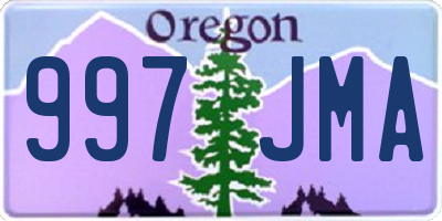 OR license plate 997JMA