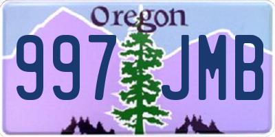 OR license plate 997JMB