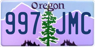 OR license plate 997JMC