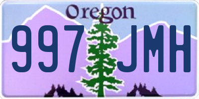 OR license plate 997JMH