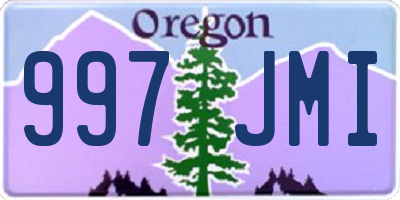 OR license plate 997JMI