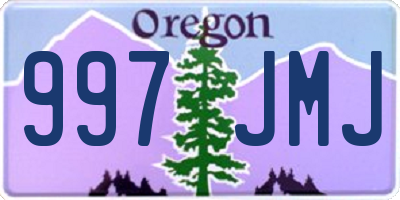 OR license plate 997JMJ