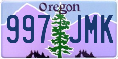 OR license plate 997JMK