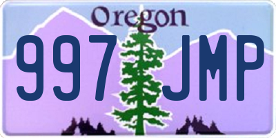 OR license plate 997JMP