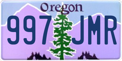 OR license plate 997JMR