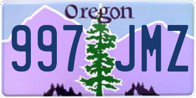 OR license plate 997JMZ