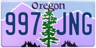 OR license plate 997JNG