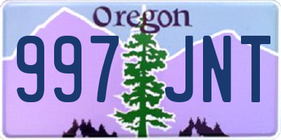 OR license plate 997JNT