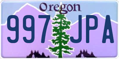 OR license plate 997JPA