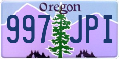 OR license plate 997JPI