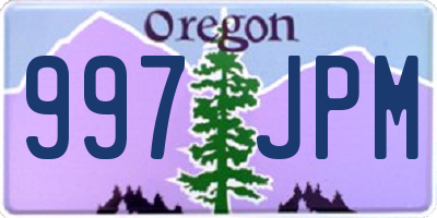 OR license plate 997JPM