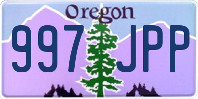 OR license plate 997JPP