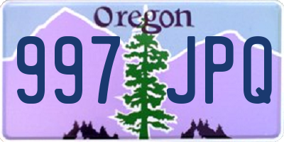 OR license plate 997JPQ