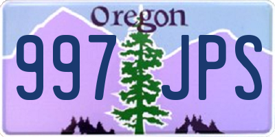 OR license plate 997JPS