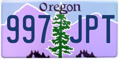 OR license plate 997JPT