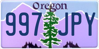 OR license plate 997JPY