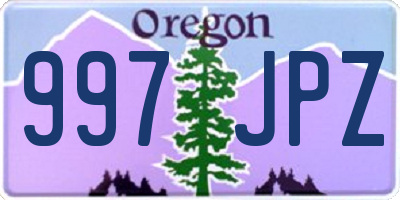 OR license plate 997JPZ