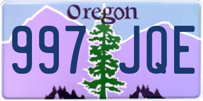 OR license plate 997JQE