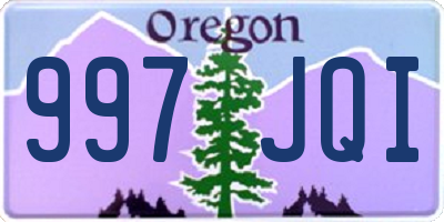 OR license plate 997JQI