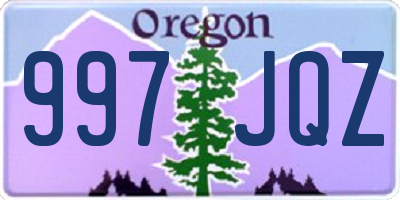 OR license plate 997JQZ