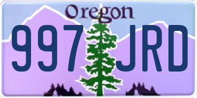 OR license plate 997JRD