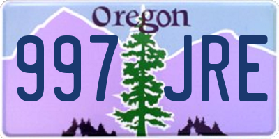 OR license plate 997JRE