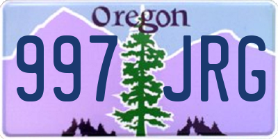 OR license plate 997JRG