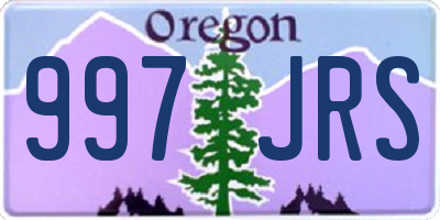 OR license plate 997JRS