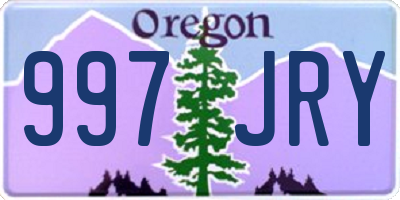 OR license plate 997JRY