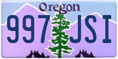 OR license plate 997JSI