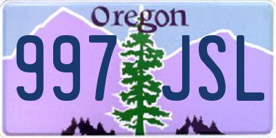 OR license plate 997JSL
