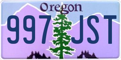 OR license plate 997JST