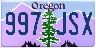 OR license plate 997JSX