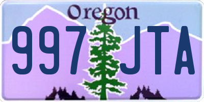 OR license plate 997JTA