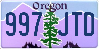 OR license plate 997JTD