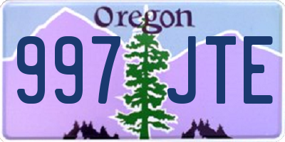 OR license plate 997JTE