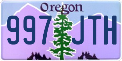 OR license plate 997JTH