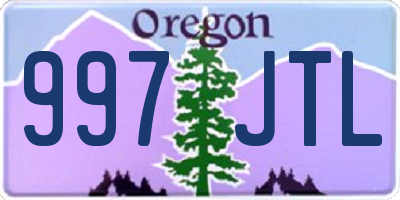 OR license plate 997JTL