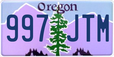 OR license plate 997JTM