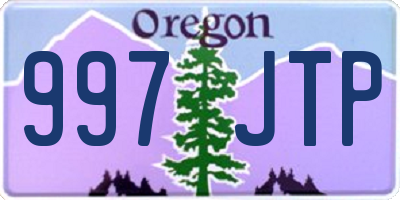 OR license plate 997JTP