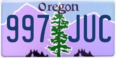 OR license plate 997JUC