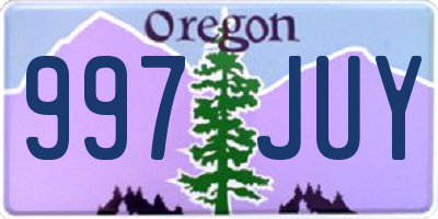 OR license plate 997JUY