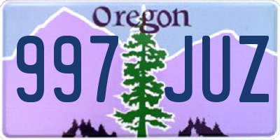 OR license plate 997JUZ