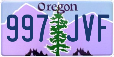 OR license plate 997JVF