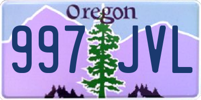 OR license plate 997JVL