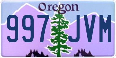 OR license plate 997JVM